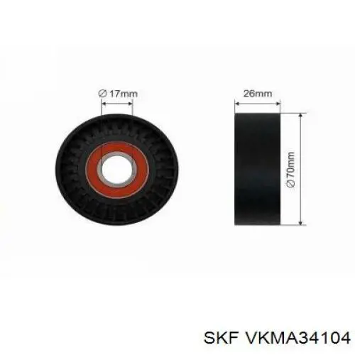 Ремень приводной VKMA34104 SKF