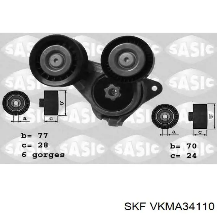 Ремень агрегатов приводной, комплект SKF VKMA34110 цена, от 102.74 USD