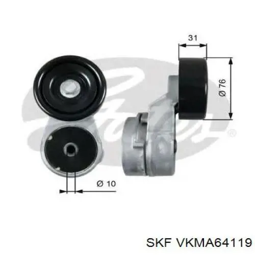 Купить VKMA64119 SKF Ремень приводной