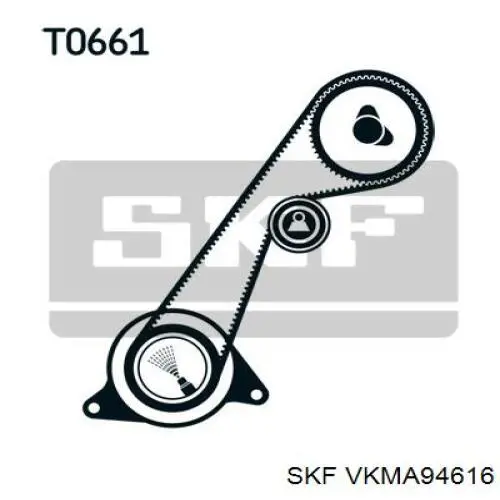 Комплект ремня ГРМ VKMA94616 SKF