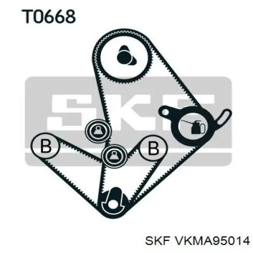 Купить VKMA95014 SKF Комплект ГРМ