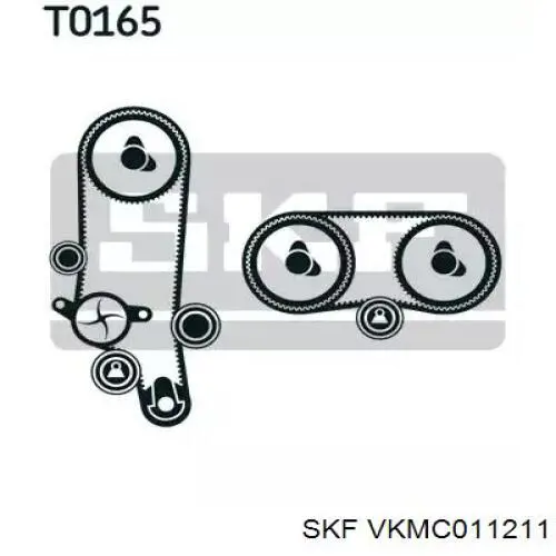 Ремень ГРМ, комплект SKF VKMC011211