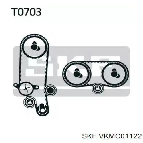 Ремінь ГРМ, комплект VKMC01122 SKF