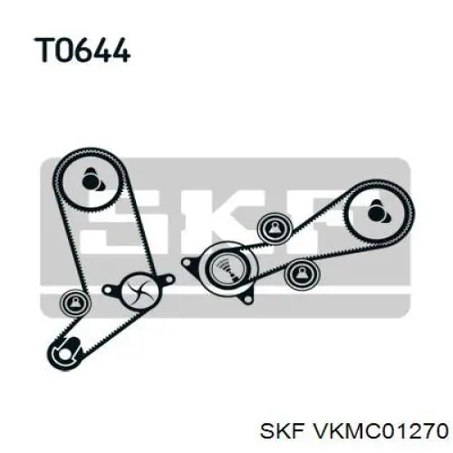 ГРМ ремни, комплект SKF VKMC01270 цена, от 149.90 USD