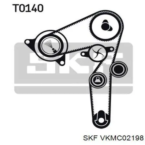 Комплект ремня ГРМ VKMC02198 SKF