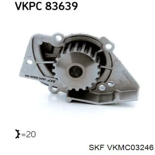ГРМ ремни, комплект SKF VKMC03246 цена, от 83.06 USD