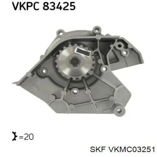 VKMC 03251 SKF комплект грм
