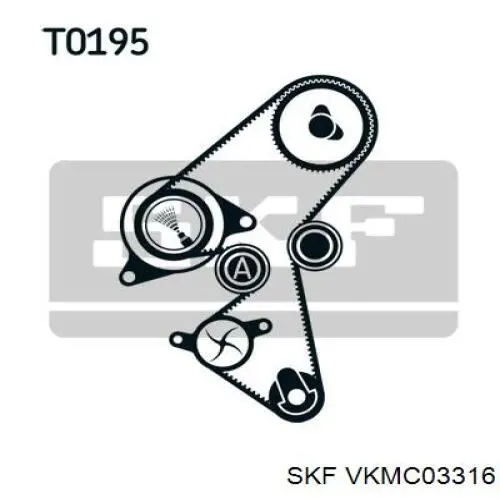 ГРМ ремни, комплект SKF VKMC03316 цена, от 112.04 USD