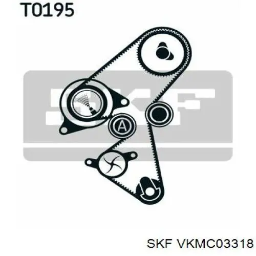 ГРМ ремни, комплект SKF VKMC03318 цена, от 107.13 USD