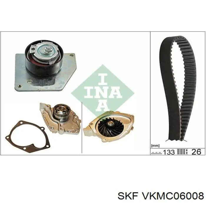 VKMC06008 SKF correia do mecanismo de distribuição de gás, kit