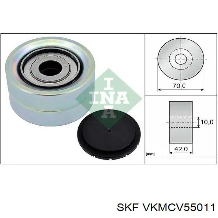 Обводной ролик ремня ГРМ SKF VKMCV55011 цена, от 27.46 USD