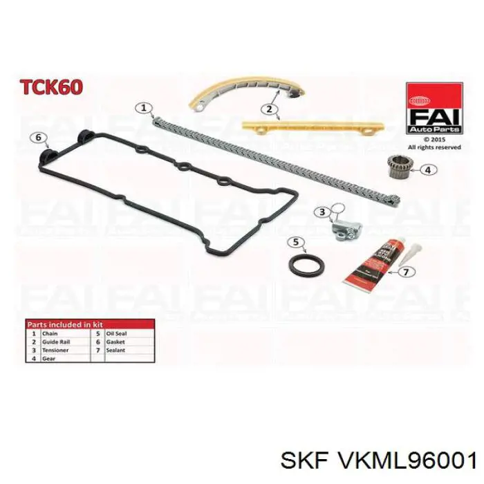 Ремкомплект ГРМ SKF VKML96001 цена, от 111.21 USD