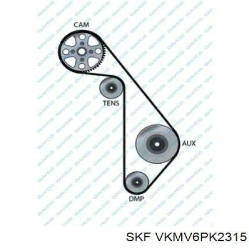Ремень генератора VKMV6PK2315 SKF