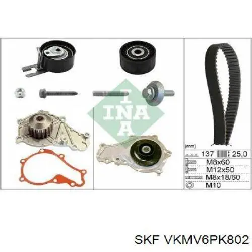 Клиновый ремень SKF VKMV6PK802 цена, от 8.33 USD