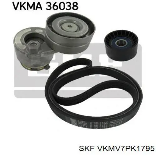 Клиновый ремень SKF VKMV7PK1795 цена, от 14.59 USD