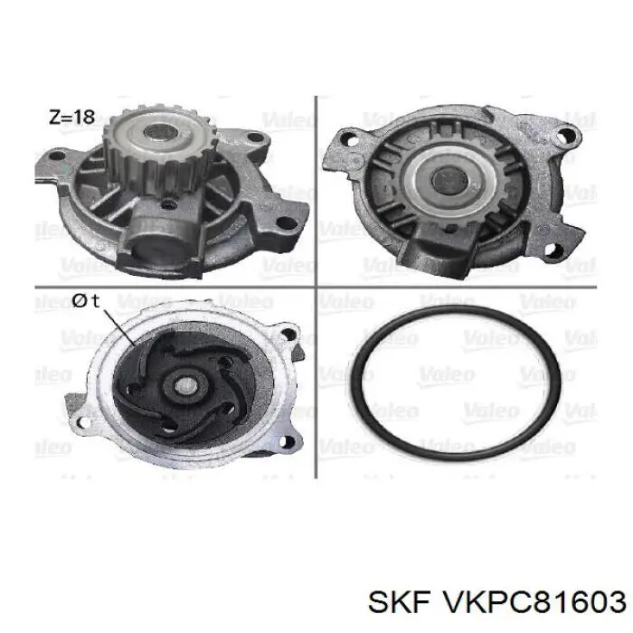 VKPC81603 SKF Насос водяной