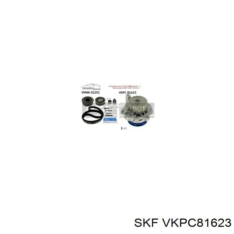 Купить VKPC81623 SKF Насос охлаждения