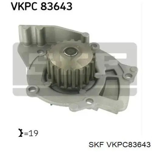Помпа охлаждения SKF VKPC83643 цена, от 32.46 USD