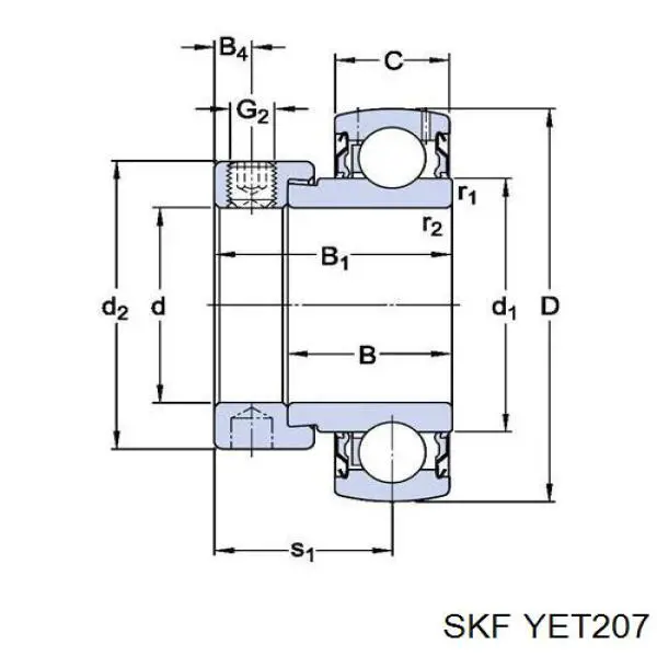  SKF YET207 цена, от 22.61 USD