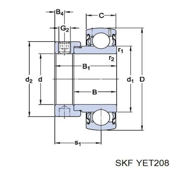 Купить YET208 SKF 