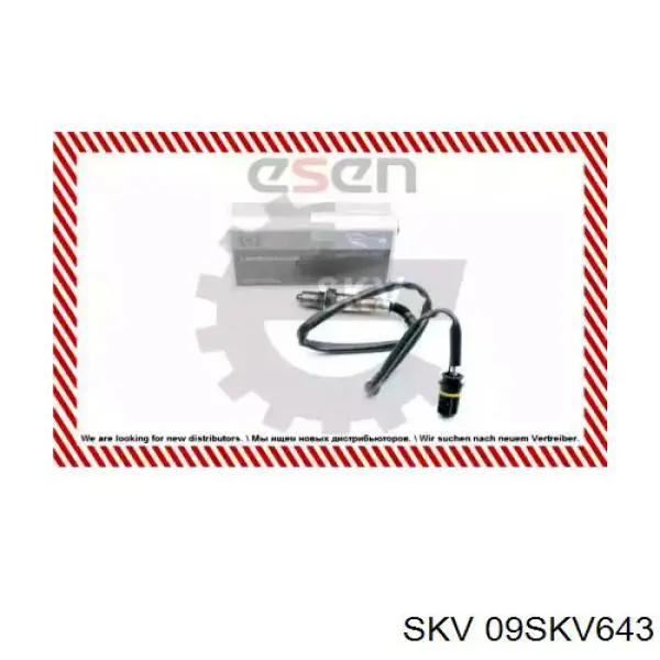 09SKV643 SKV лямбда-зонд, датчик кислорода после катализатора