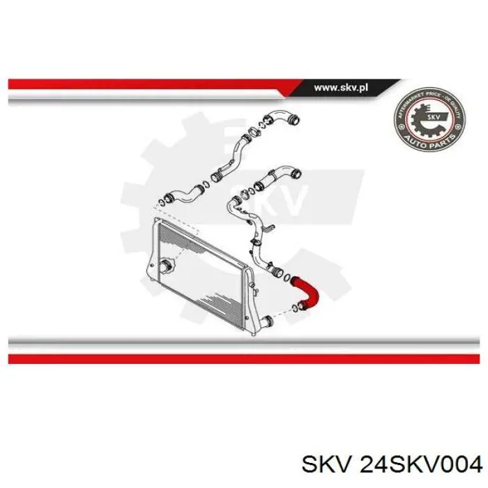 Шланг интеркуллера SKV 24SKV004