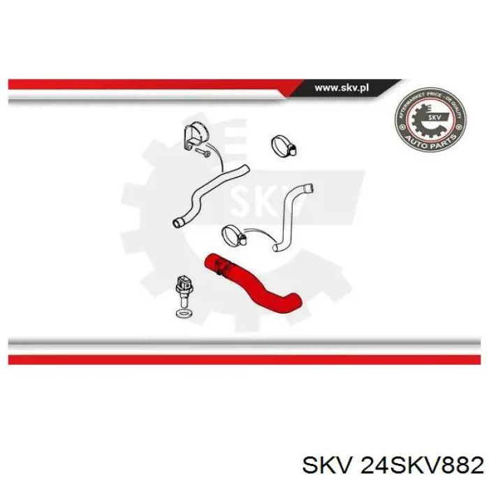 Патрубок интеркулера 24SKV882 SKV