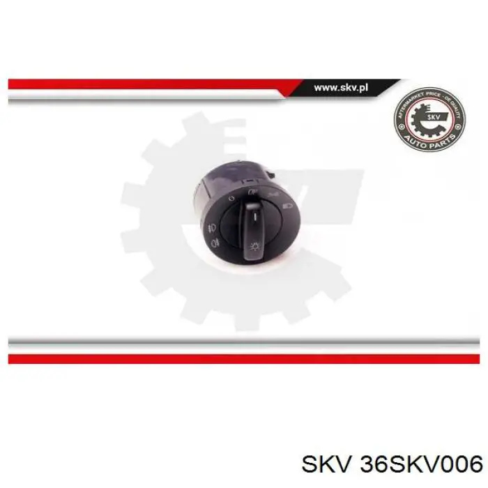 36SKV006 SKV переключатель света фар на "торпедо"