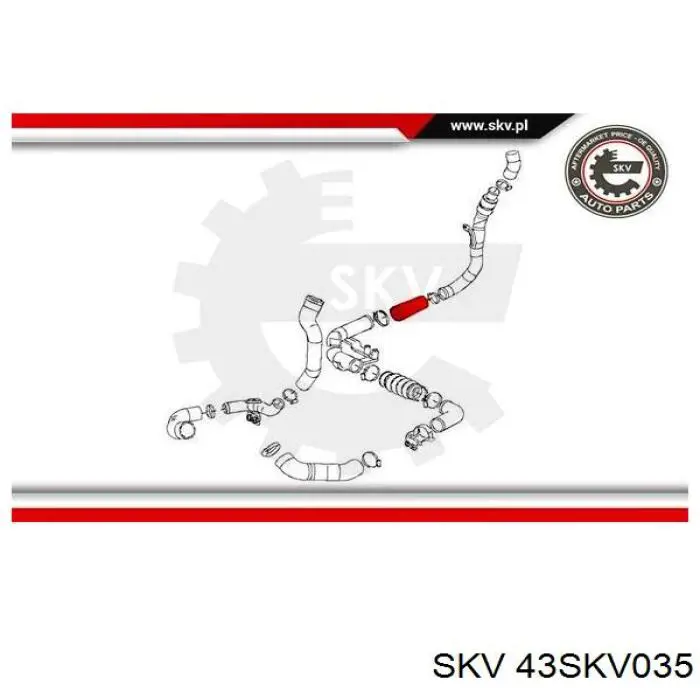 Патрубок интеркулера 43SKV035 SKV