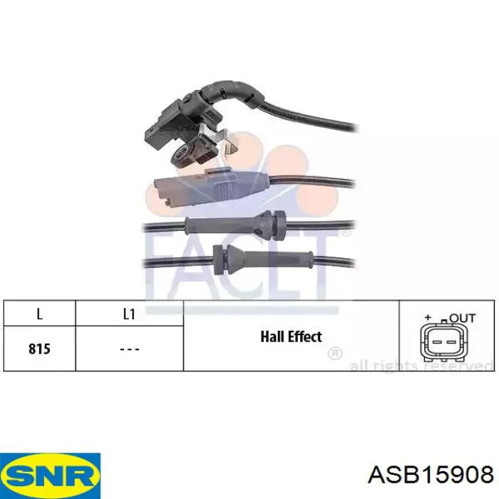 Купить ASB15908 SNR Датчик АБС (ABS) передний