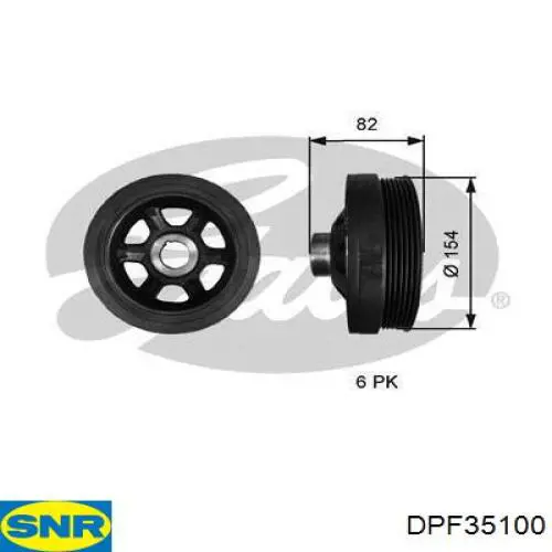 Шкив коленвала (демпфер) SNR DPF35100 цена, от 61.09 USD
