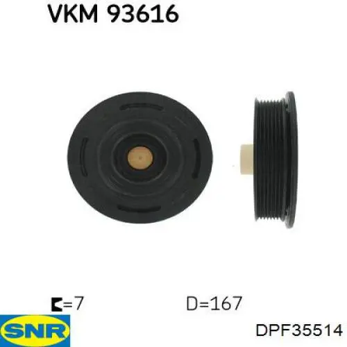 Шкив коленвала (демпфер) SNR DPF35514 цена, от 93.82 USD