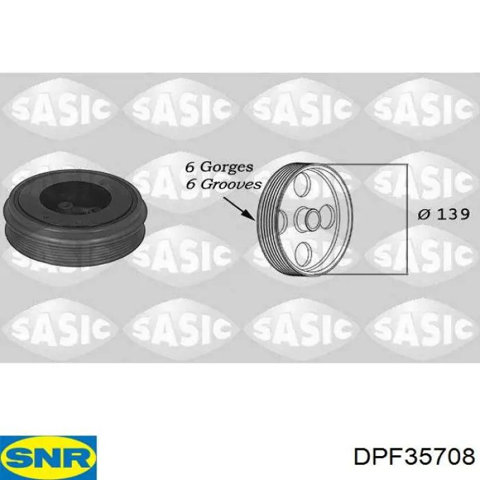 Купить DPF35708 SNR Шкив-демпфер коленвала