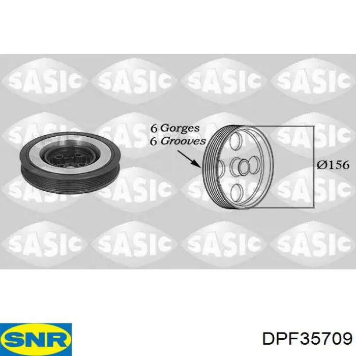 Шкив коленвала (демпфер) SNR DPF35709 цена, от 47.91 USD