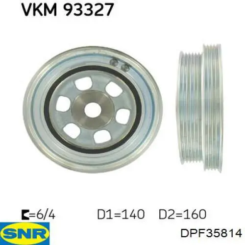 Шкив коленвала (демпфер) SNR DPF35814 цена, от 53.21 USD
