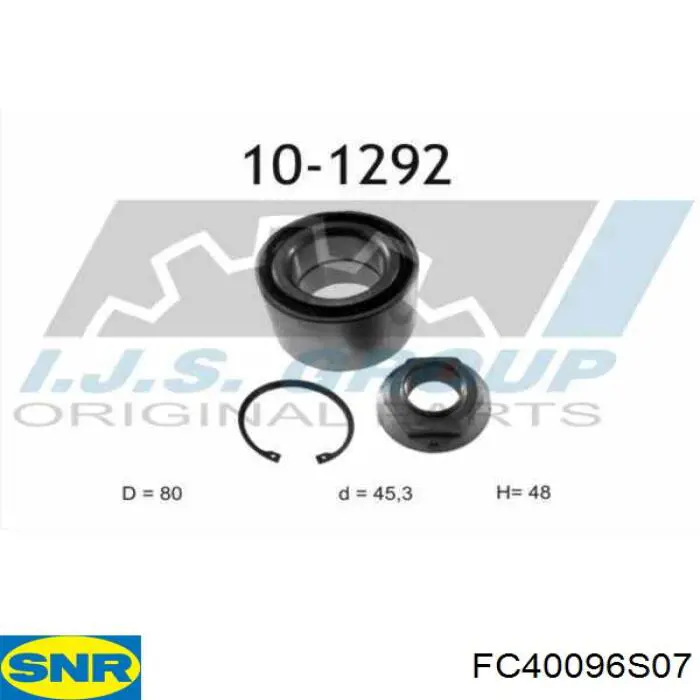 Подшипники задней ступицы SNR FC40096S07 цена, от 49.92 USD