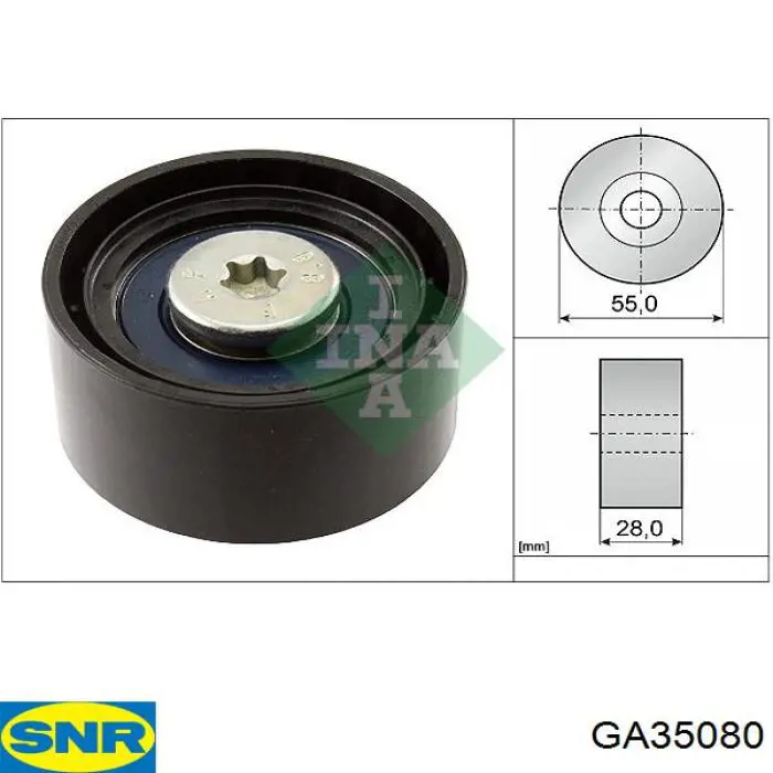 Паразитный ролик приводного ремня SNR GA35080 цена, от 17.27 USD