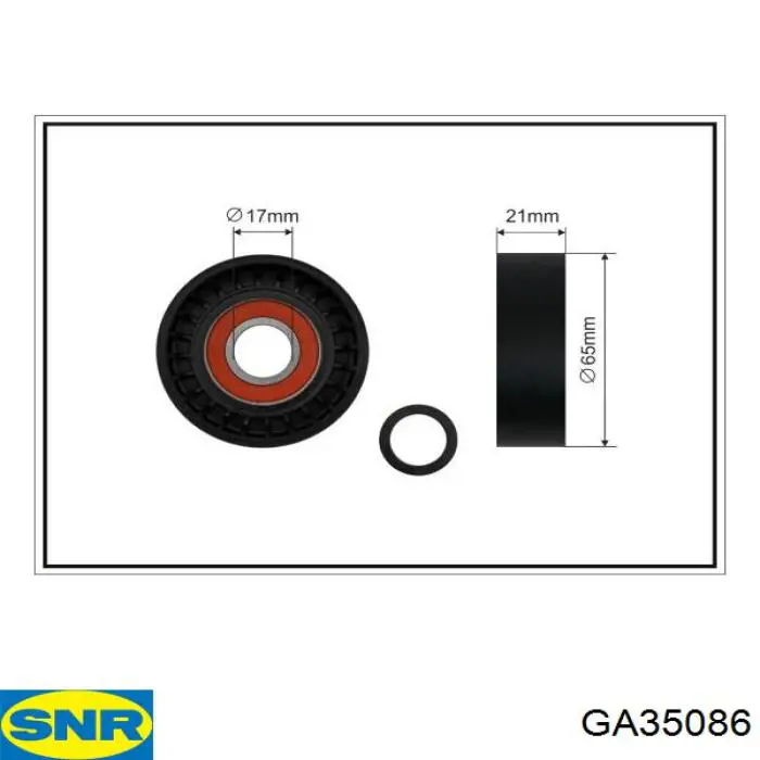 Polea tensora correa poli V GA35086 SNR