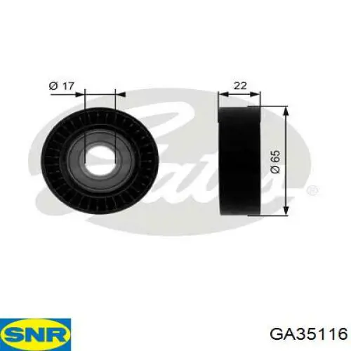 Паразитный ролик приводного ремня SNR GA35116 цена, от 15.82 USD