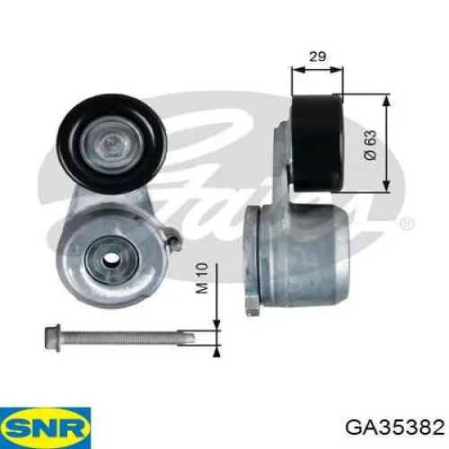 Роликовий модуль натяжителя ремня SNR GA35382 цена, от 41.61 USD