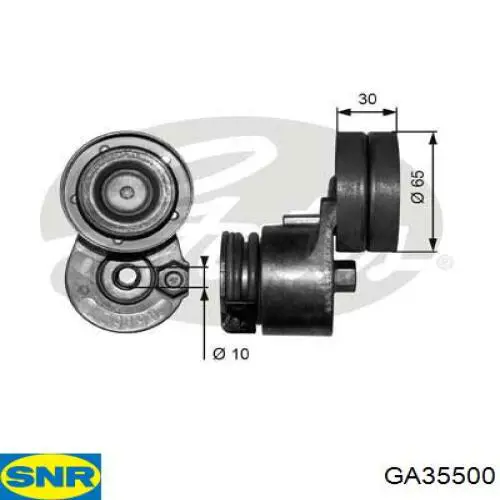 Tensor de correa, correa poli V GA35500 SNR