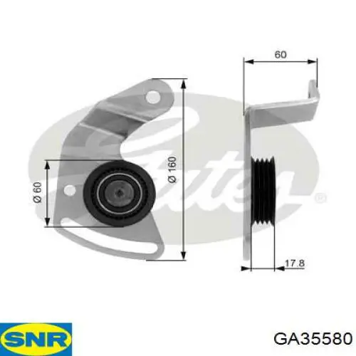 GA35580 NTN натяжной ролик