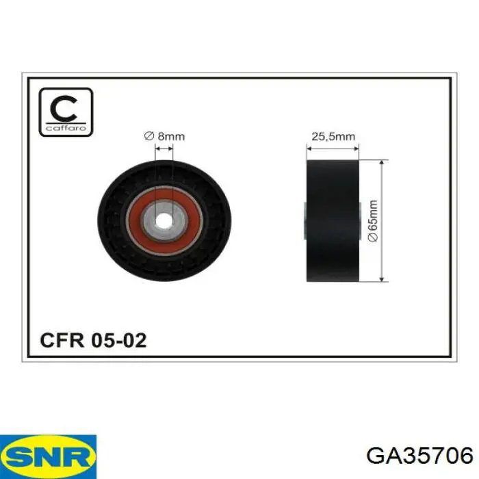 Ролик приводного ременя, паразитний GA35706 SNR