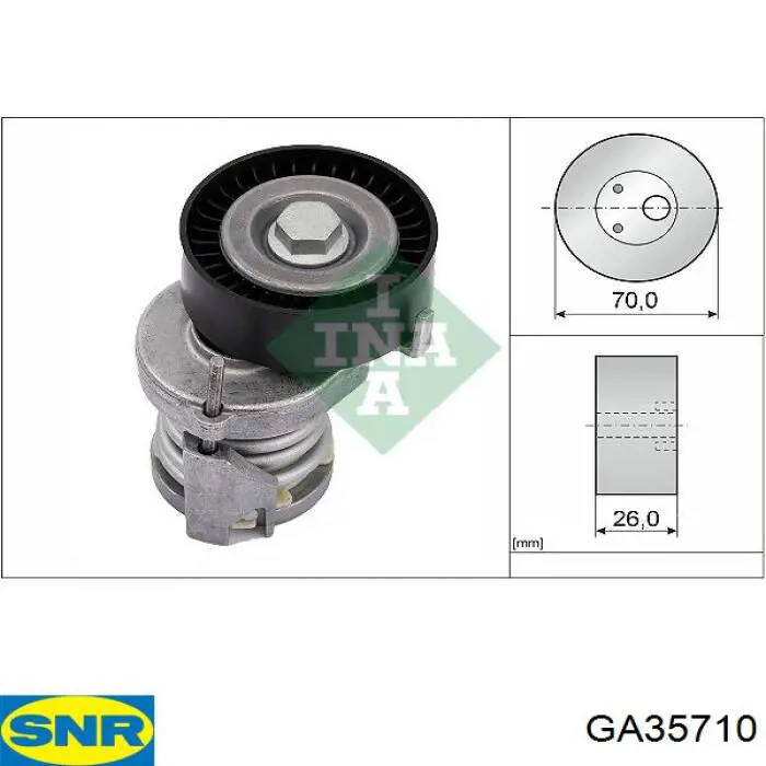 Роликовий модуль натяжителя ремня SNR GA35710 цена, от 38.55 USD