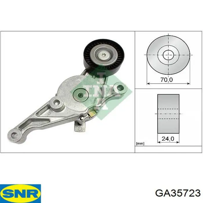 Роликовий модуль натяжителя ремня SNR GA35723 цена, от 34.91 USD
