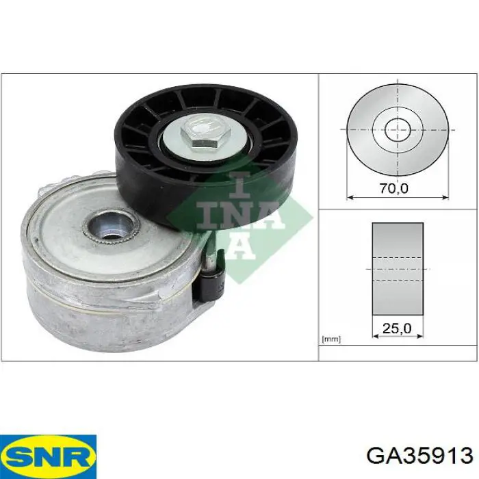 Роликовий модуль натяжителя ремня SNR GA35913 цена, от 32.35 USD