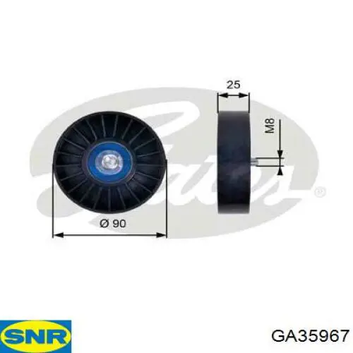 Паразитный ролик приводного ремня SNR GA35967 цена, от 10.99 USD