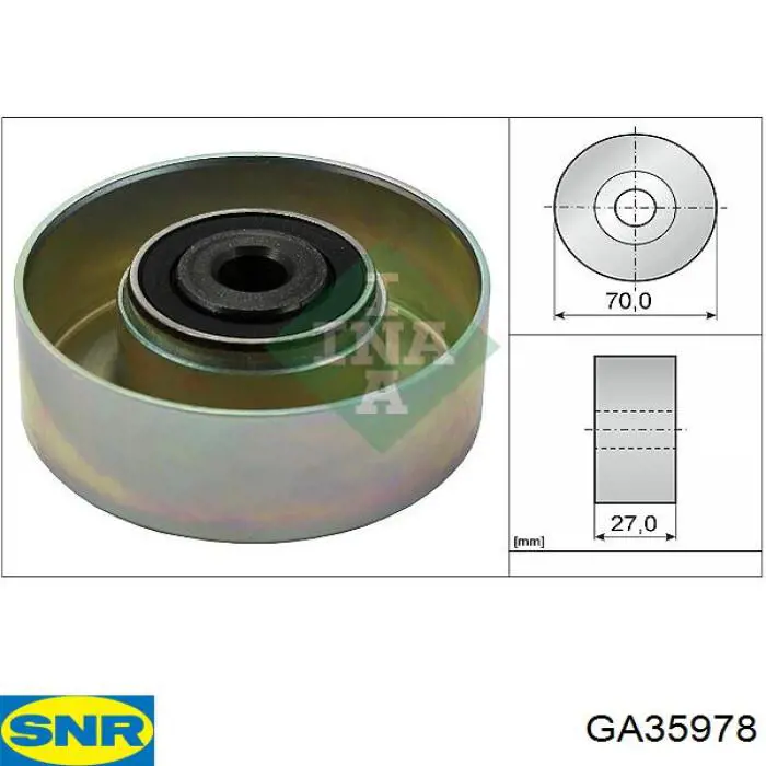 Натяжной ролик SNR GA35978 цена, от 14.52 USD