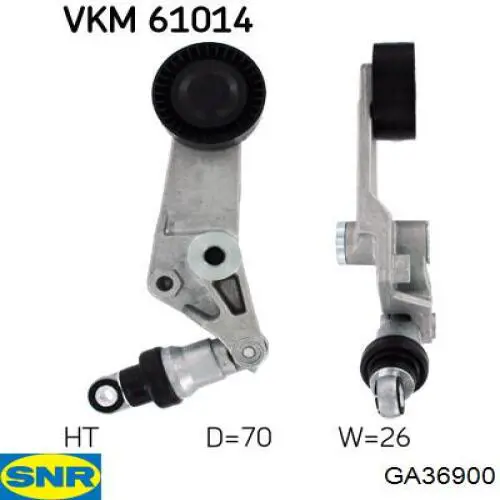Роликовий модуль натяжителя ремня SNR GA36900 цена, от 58.44 USD