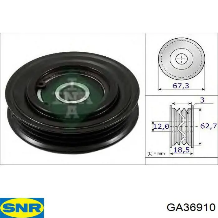 Натяжной ролик SNR GA36910 цена, от 17.58 USD